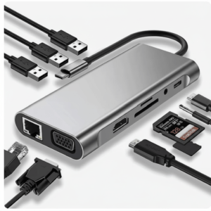 10-in-1 USB-C Hub Docking Station Adapter — USB 3.1 Type-C Hub