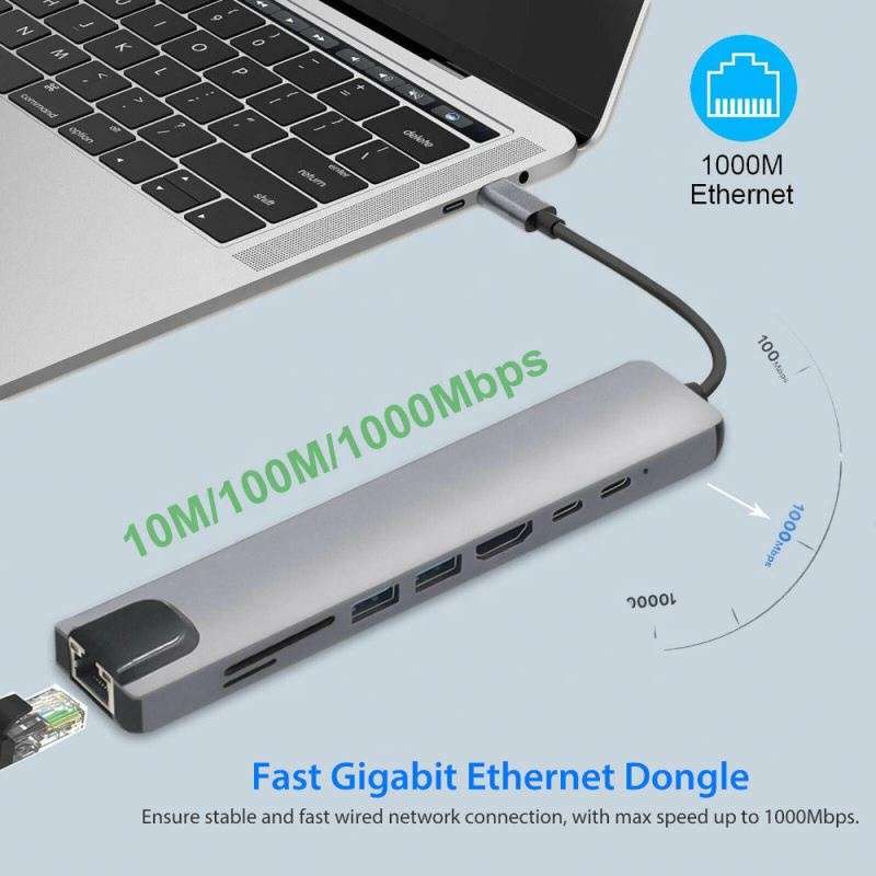 CelHub Pro 8-in-1 USB-C Docking Station - Image 2