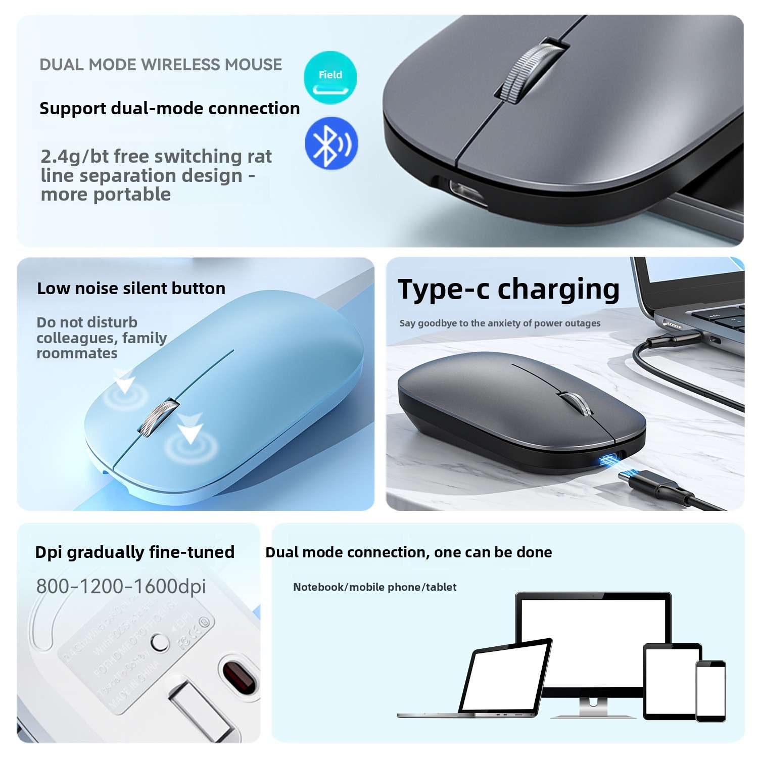 Ultra-Thin M280 Dual-Mode Wireless Mouse - Image 6