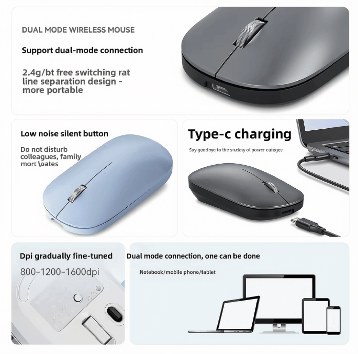 Ultra-Thin M280 Dual-Mode Wireless Mouse - Image 3