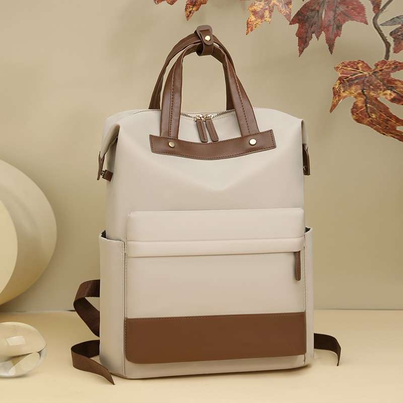 Celmart Heritage Contrast Backpack_Creame_White
